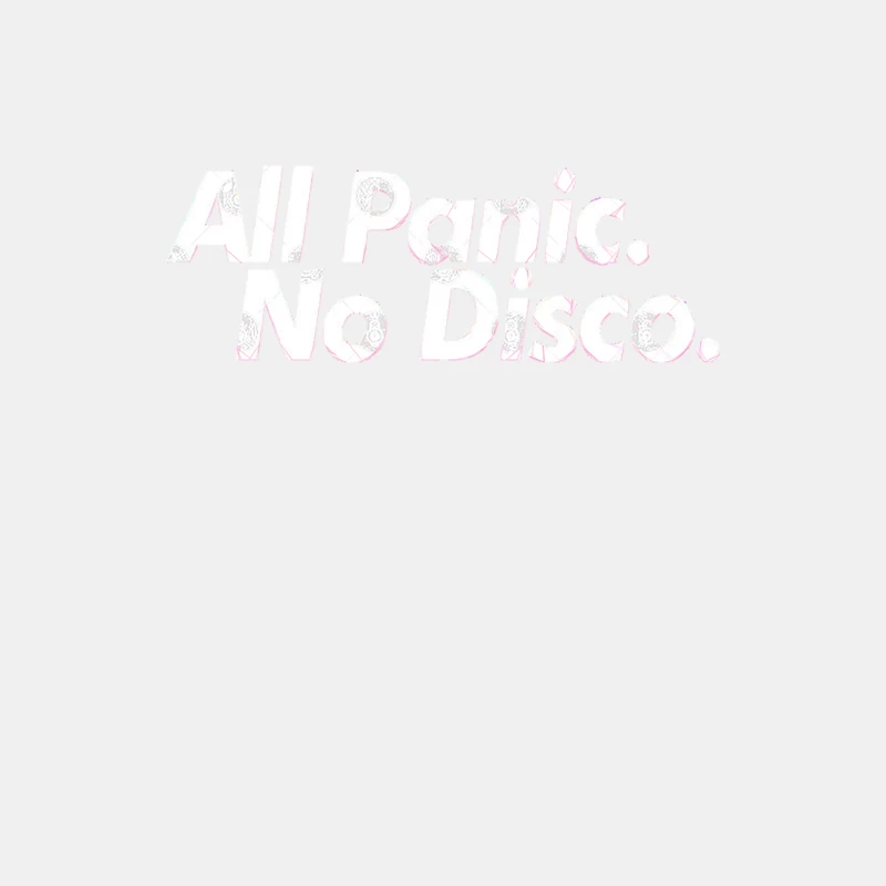 Faint Pink Childlike Handwriting: "No Disco" Male Tank Top