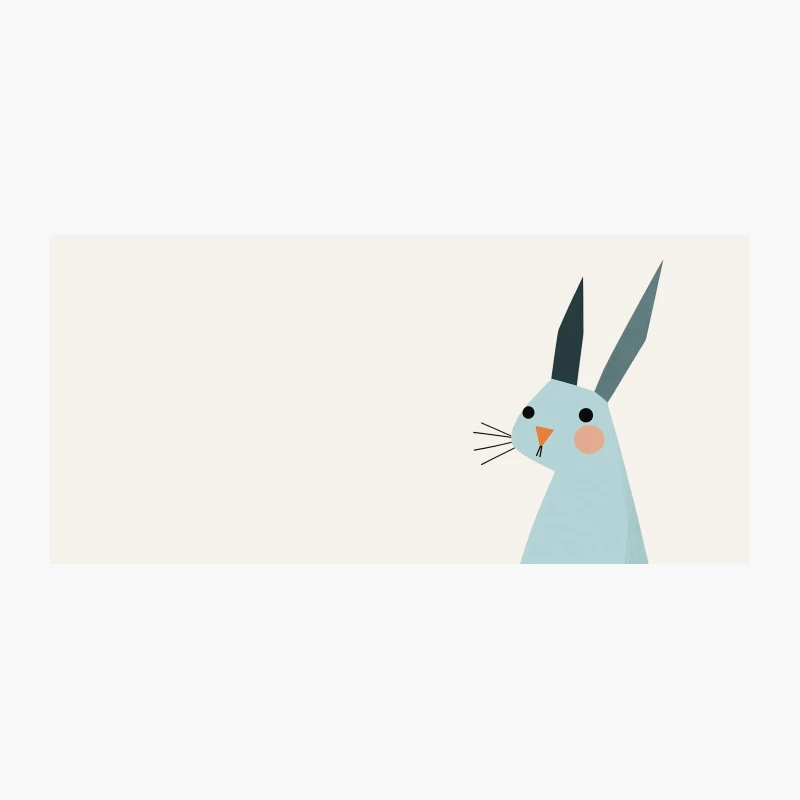 Cute Minimalist Bunny Illustration in Pastel Colors Coffee Mug