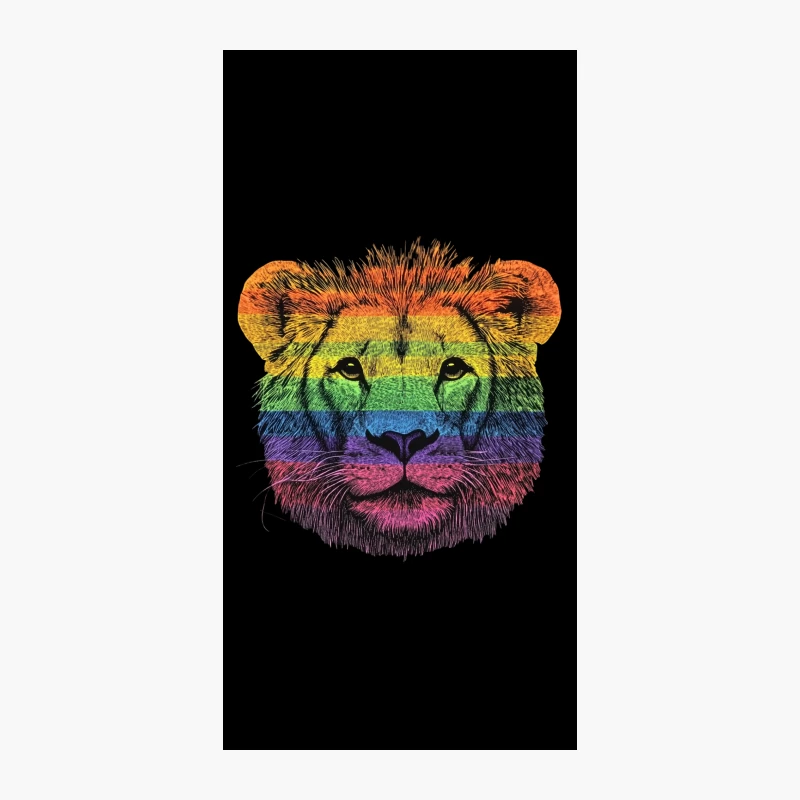 Rainbow Pride Lion: Colorful LGBTQ Artwork Illustration iPhone Case