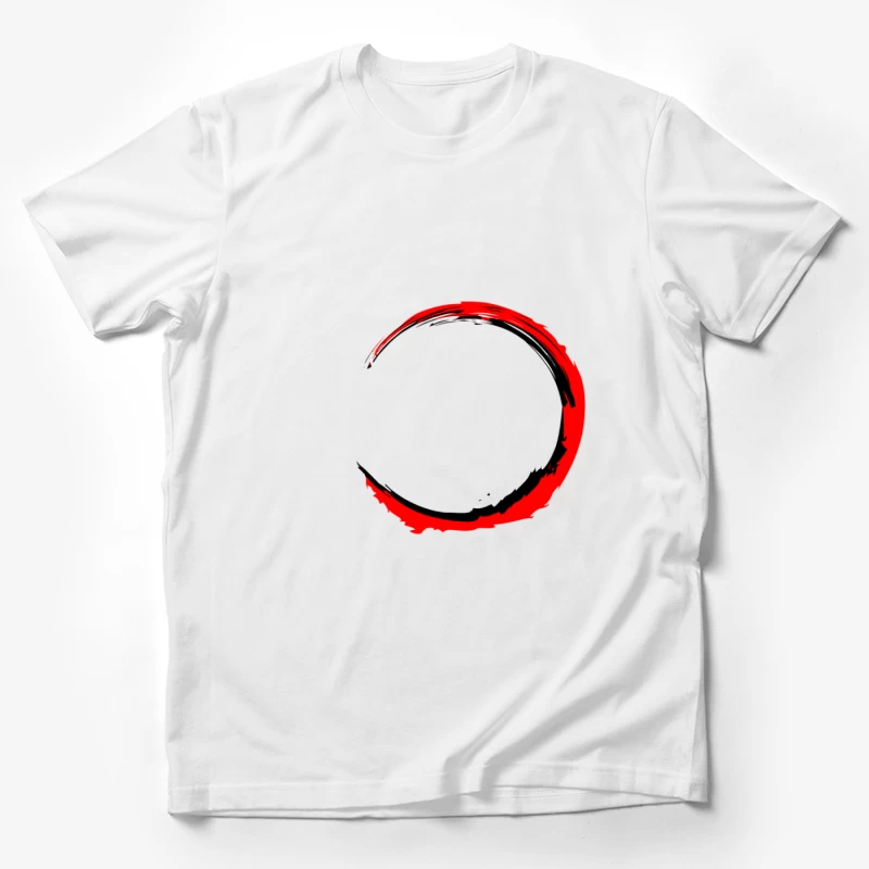 Cercle de pinceau noir et rouge Homme T-Shirt