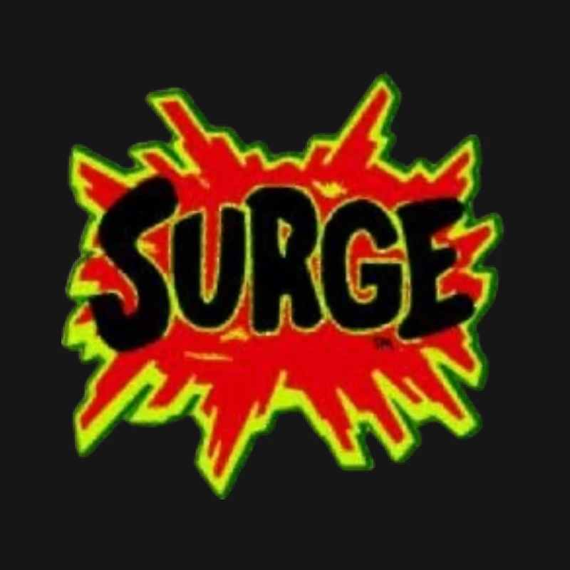 Vintage Surge Logo Design with Red Explosion Effect Mouse Pad