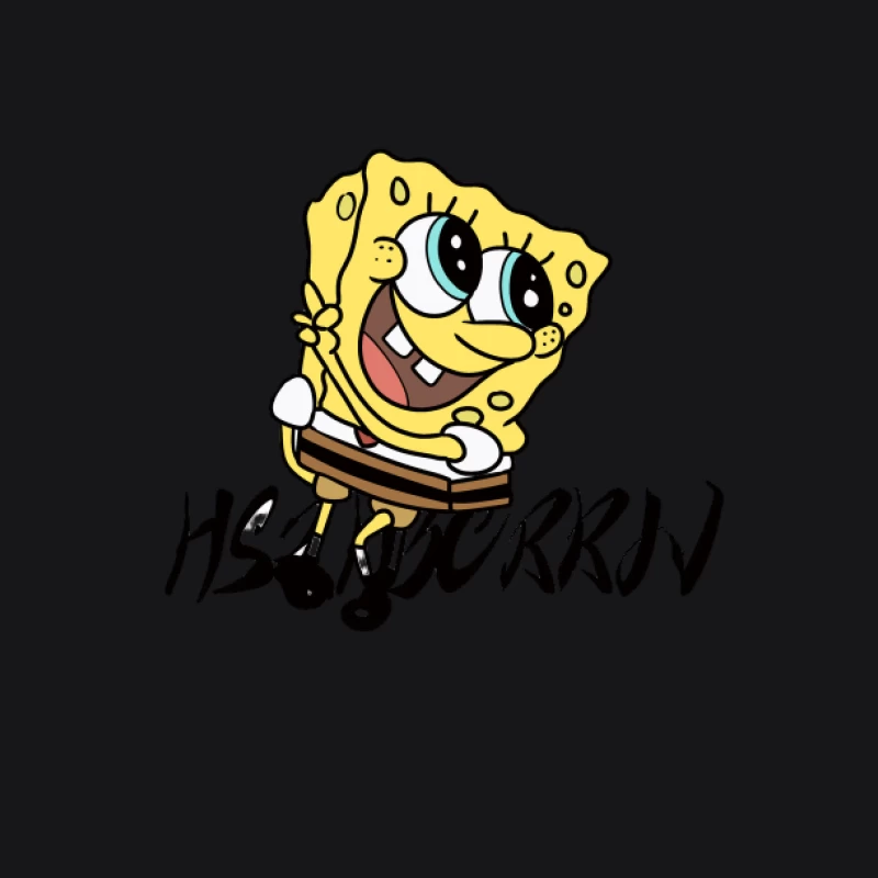 Personnage joyeux de dessin animé jaune Homme Sweat à capuche