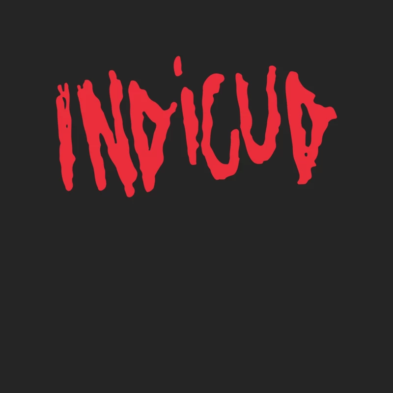 Red Indie Grunge Text Logo Male Pullover Sweatshirt