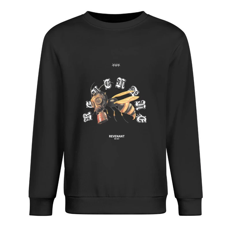 Gasmaske-Wespe Illustration Herren Pullover Sweatshirt