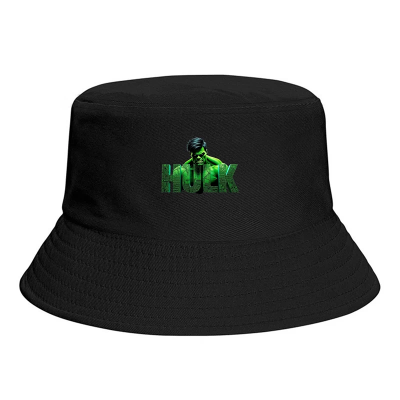 The Incredible Hulk Typographic Character Art Bucket Hat