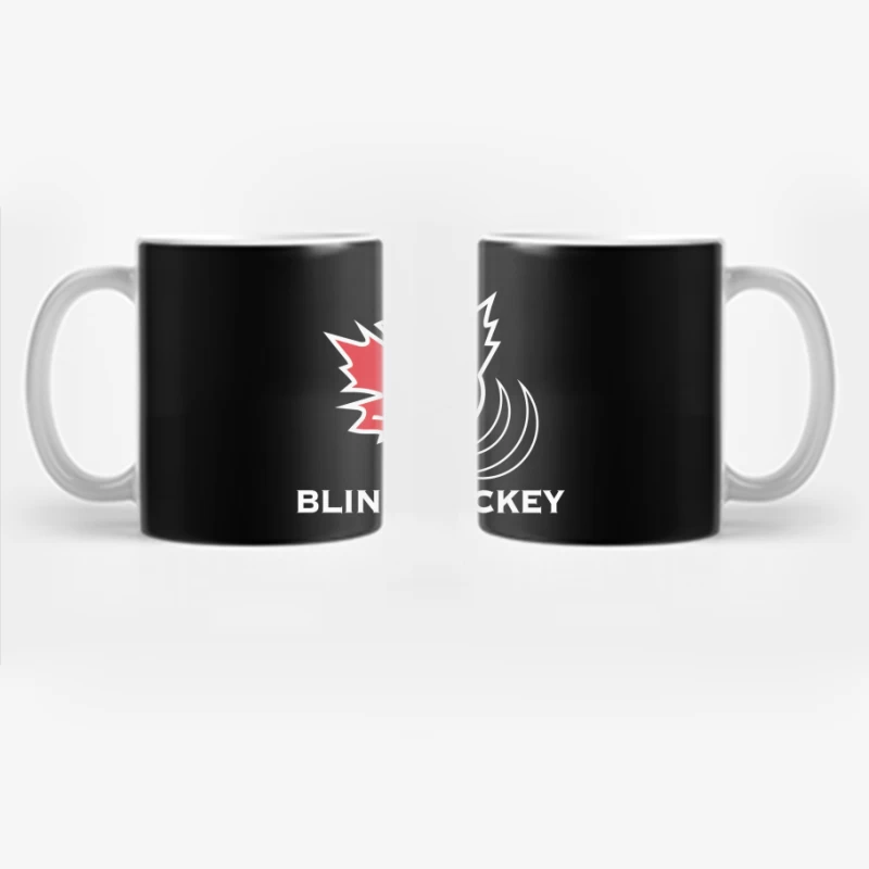 Canadian Blind Hockey Sports Logo Design Coffee Mug