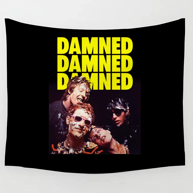 The Damned Punk Rock Band Vintage Album Cover Tapestry