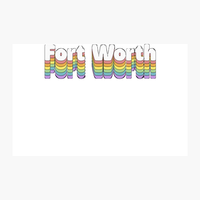 Fort Worth  Retro Typography Design Travel Mug