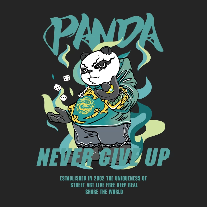 Panda Street Art Inspiration Herren Pullover Sweatshirt
