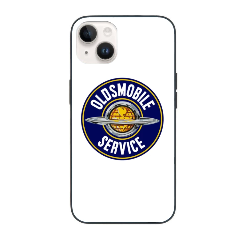 Vintage Oldsmobile Service Logo with Globe Emblem iPhone Case