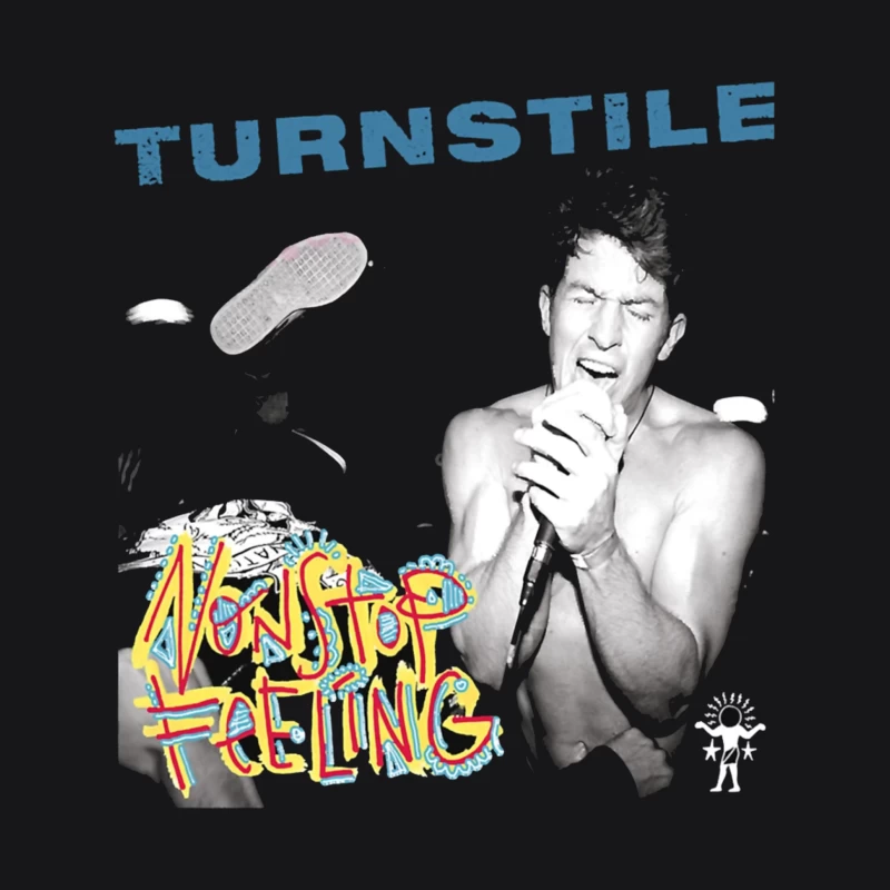 Turnstile: Nonstop Feeling Album Cover with Graffiti Art Female Pullover Hoodie