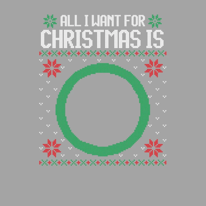 Pull de Noël avec cercle vert Femme T-Shirt