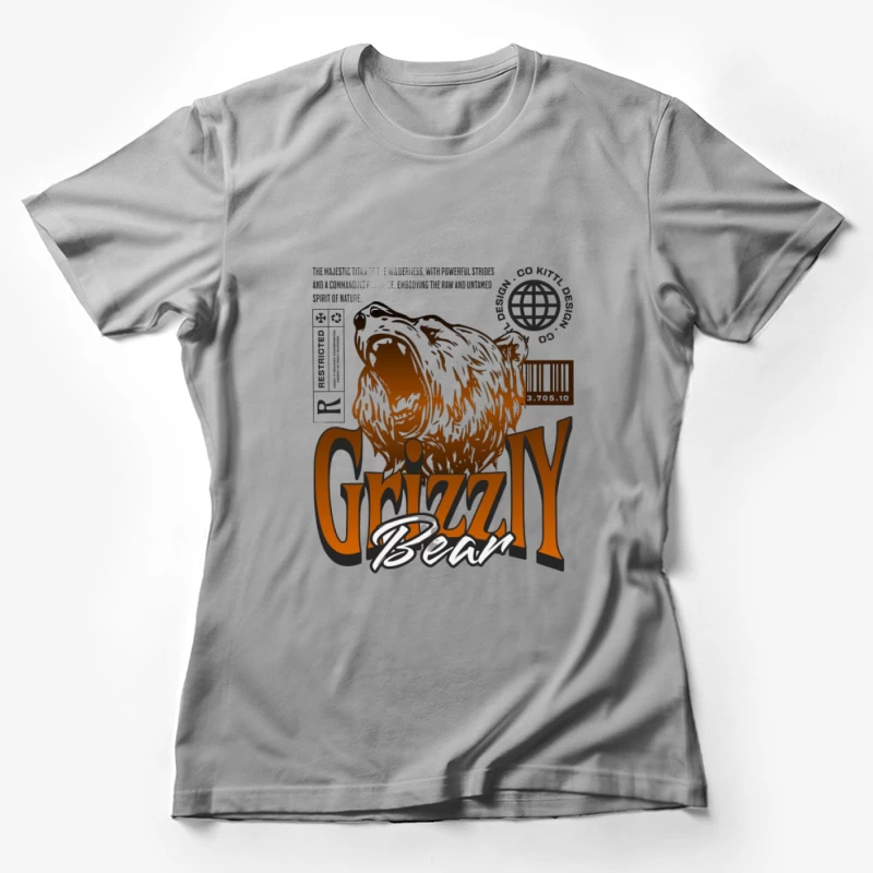 Design graphique d'un ours Grizzly Femme T-Shirt
