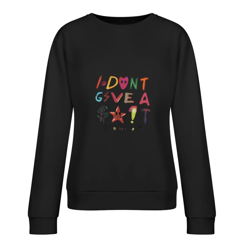 Design créatif et coloré avec texte Femme Sweat-shirt à enfiler