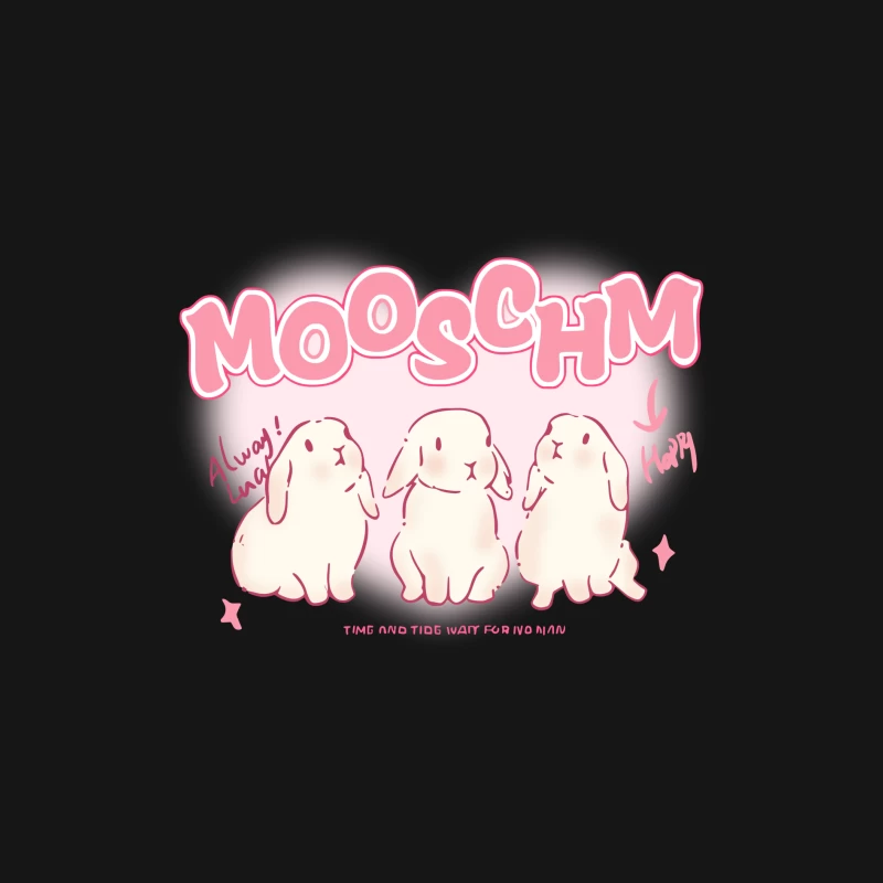 Niedliche Häschen im Herzen Herren Langarm T-Shirt