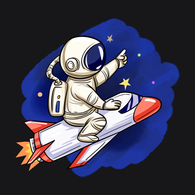 Astronaut auf Rakete im Weltraum Herren Pullover Hoodie