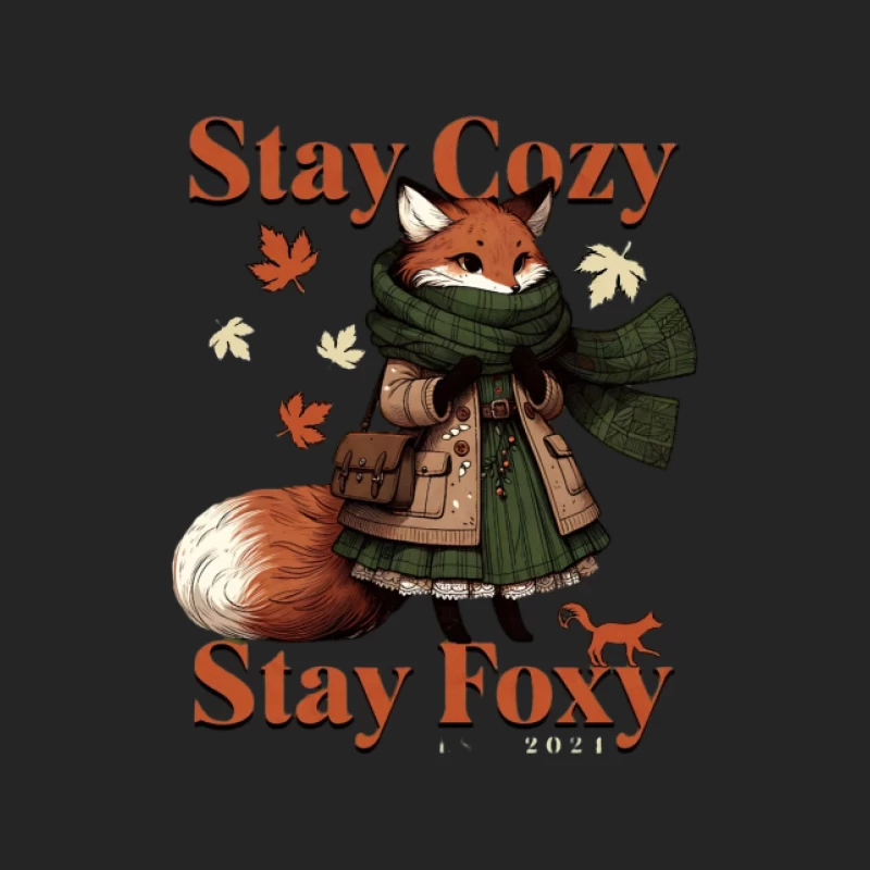 Gemütlicher Herbst Fuchs mit Blättern Herren Pullover Sweatshirt