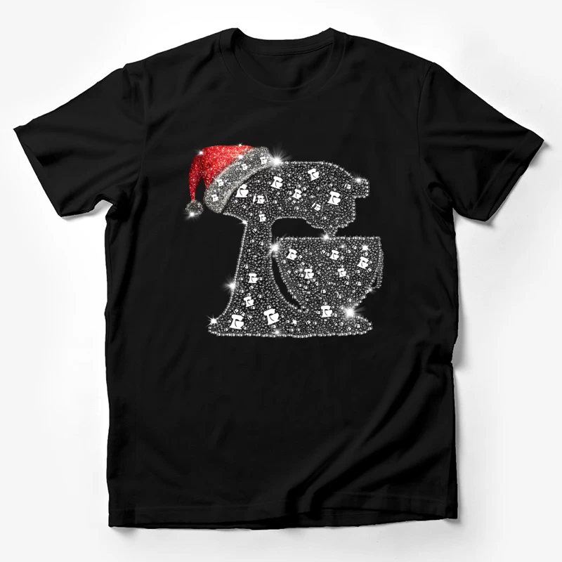 Mélangeur avec chapeau de Noël scintillant Homme T-Shirt