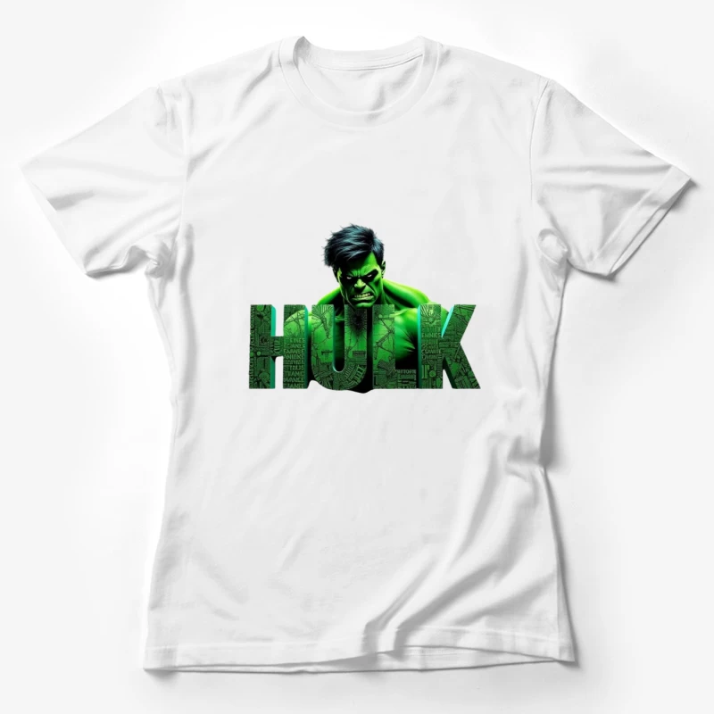 The Incredible Hulk Typographic Character Art Female T-Shirt