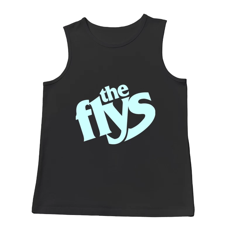 The Flys Band Logo in Light Blue Typography Male Tank Top