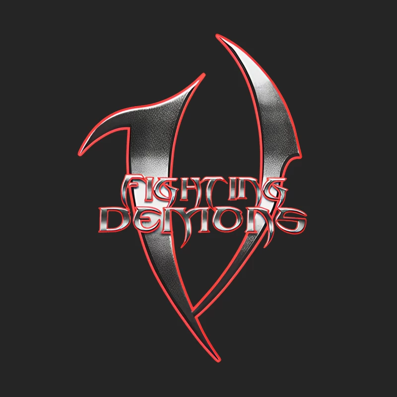 Fighting Demons Logo Design Herren Pullover Sweatshirt