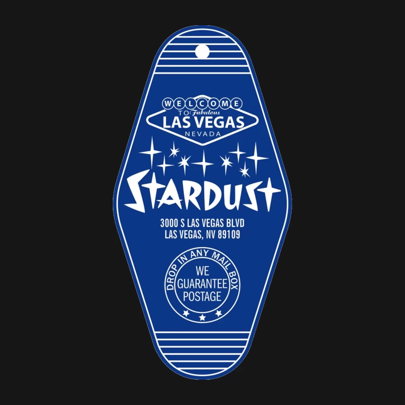 Vintage Stardust Las Vegas Hotel Blue Key Tag Design Female Long Sleeve T-Shirt