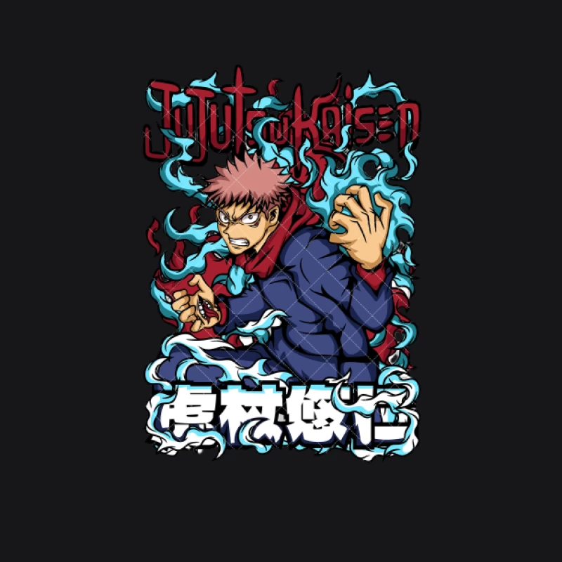 Anime-Art mit Jujutsu Kaisen Motiv Herren Pullover Hoodie