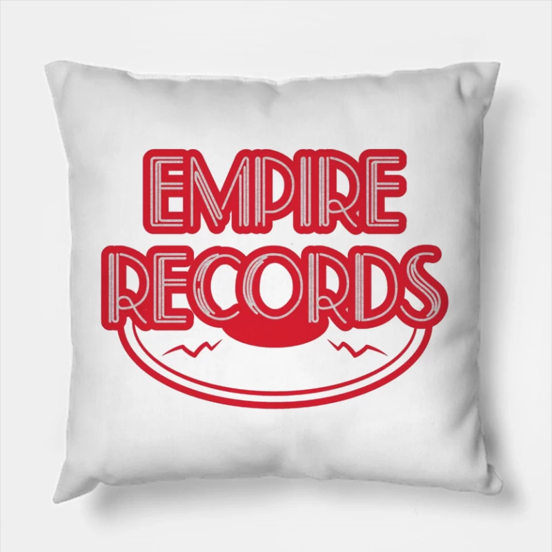 Vintage Empire Records Red Logo Design Throw Pillow