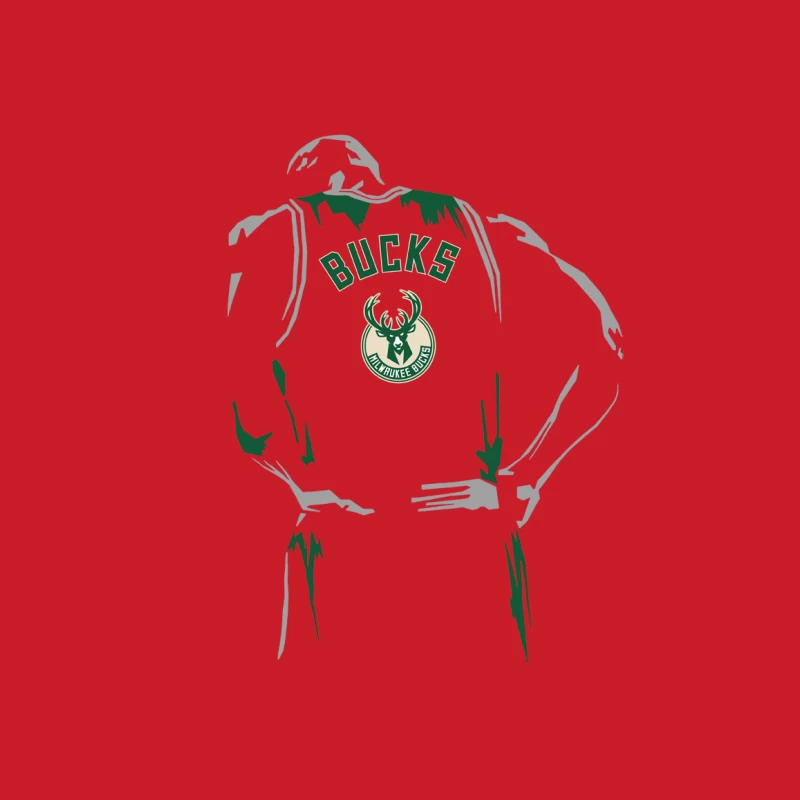 Milwaukee Bucks Basketball Silhouette Damen Pullover Hoodie