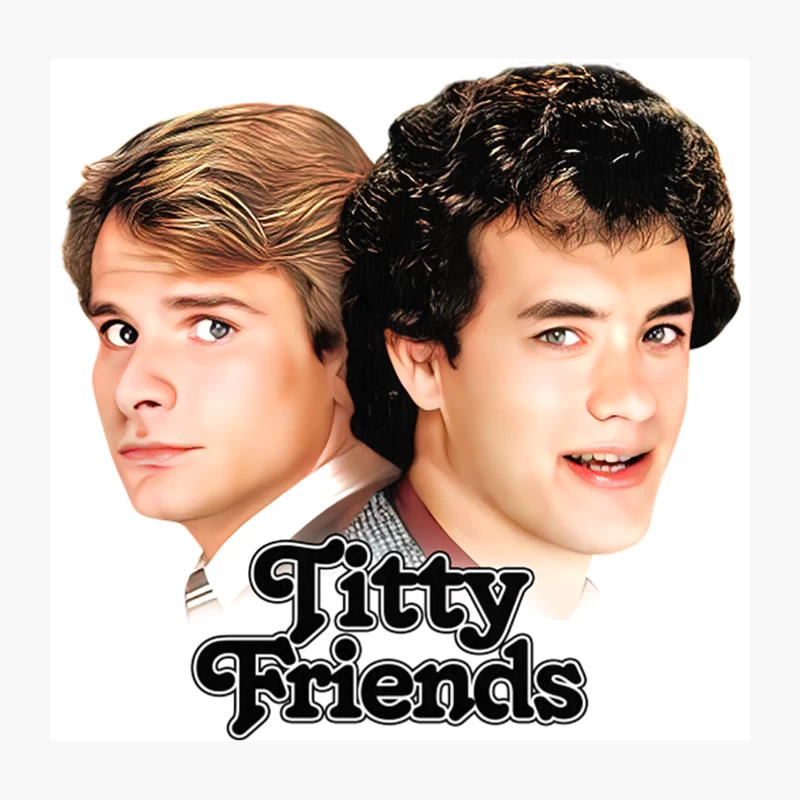 Bosom Buddies  Titty Friends Meme Throw Pillow