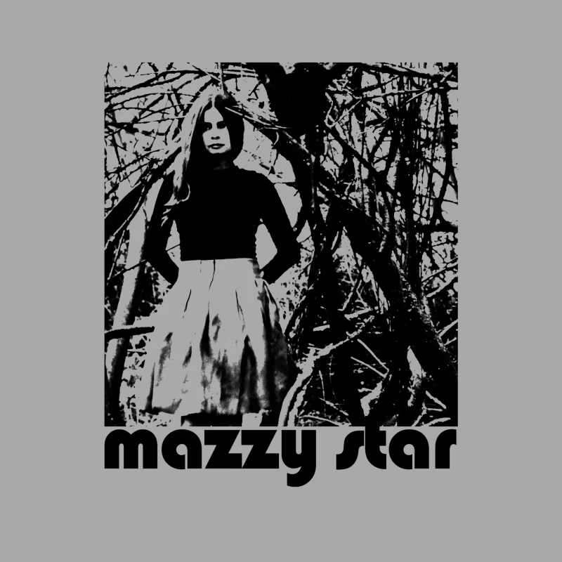 Mazzy Star Black White Female Pullover Hoodie