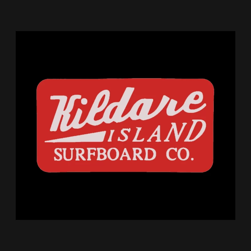 Vintage-Style Red Logo for Kildare Island Surfboard Company Mouse Pad