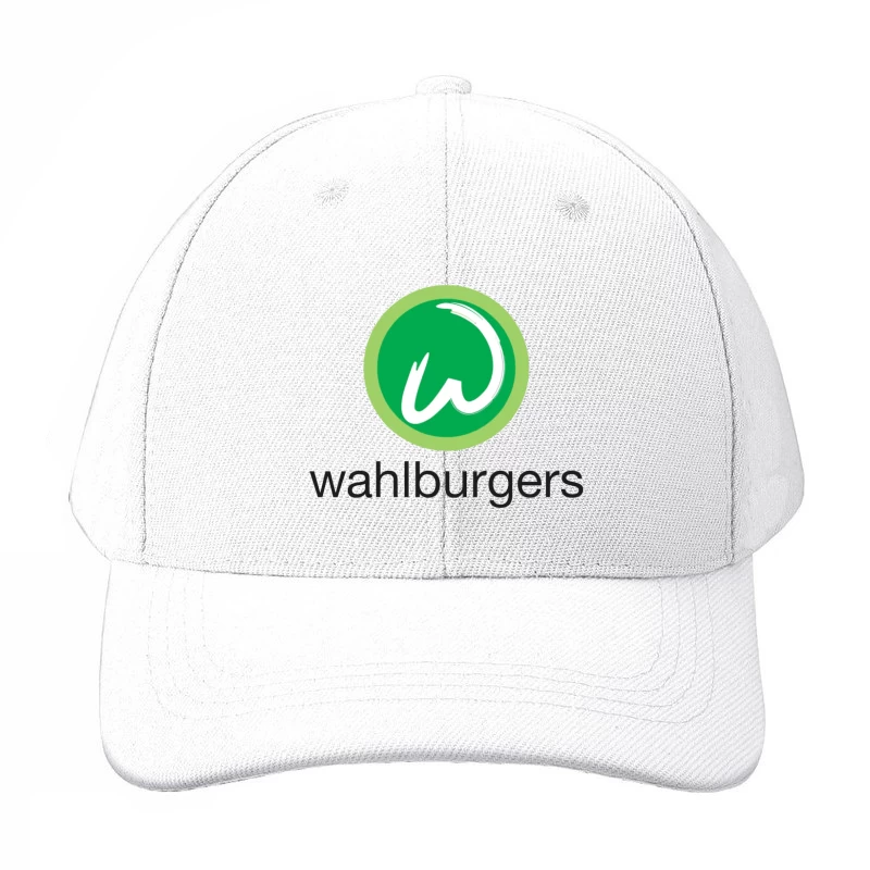 Wahlburgers Restaurant Chain Green Circle Logo Design Baseball Cap