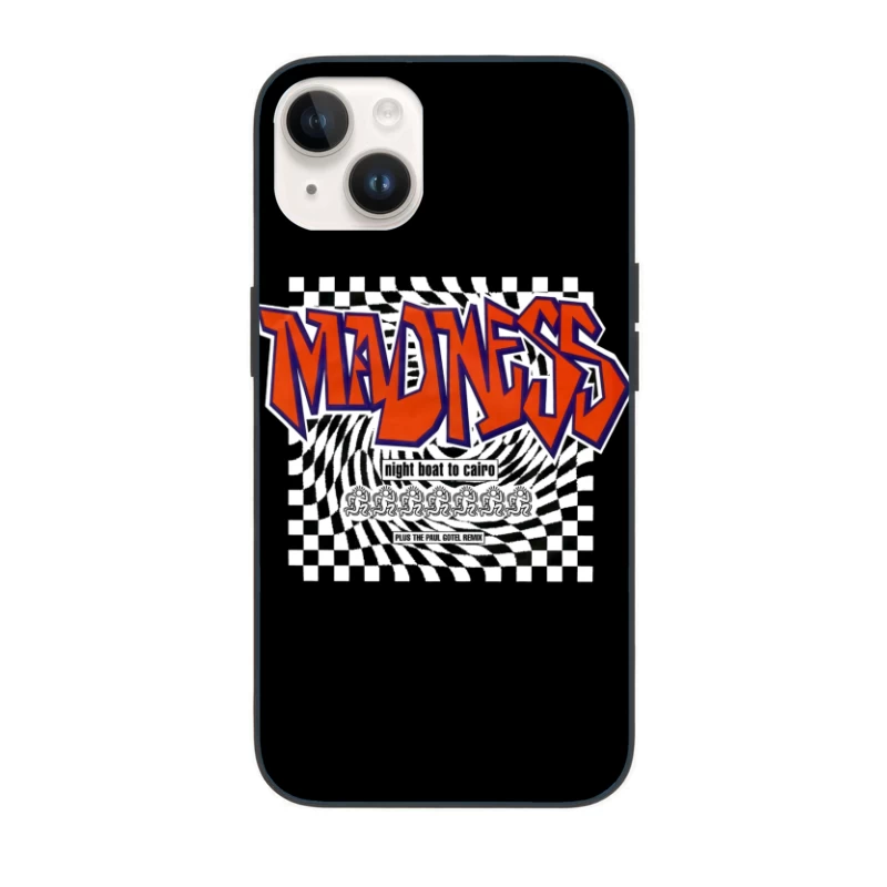 Madness - Night Boat to Cairo Album Cover with Checkerboard Design iPhone Case