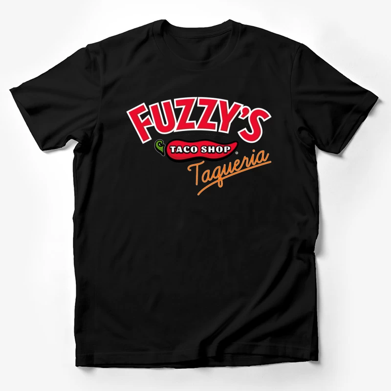 Fuzzy's Taco Shop Taqueria Restaurant Logo Male T-Shirt