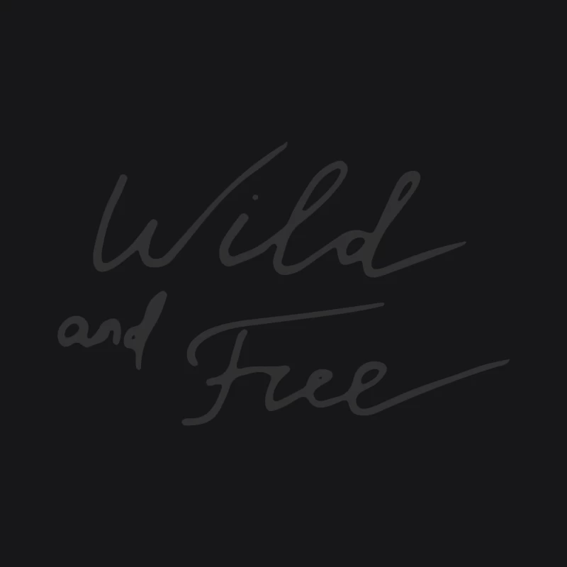 Texte manuscrit inspirant 'Wild and Free' Homme Sweat à capuche