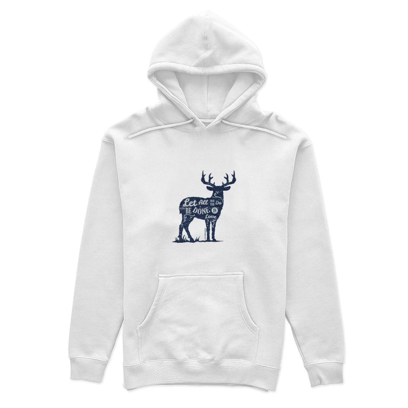 Motif de cerf avec citation inspirante Femme Sweat à capuche