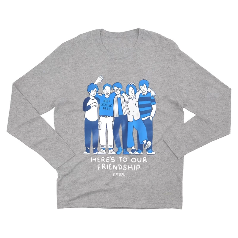 Freunde feiern Zusammenhalt Herren Langarm T-Shirt