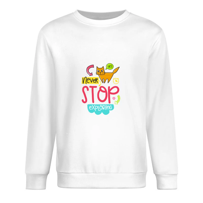 Chat explorateur coloré Homme Sweat-shirt à enfiler