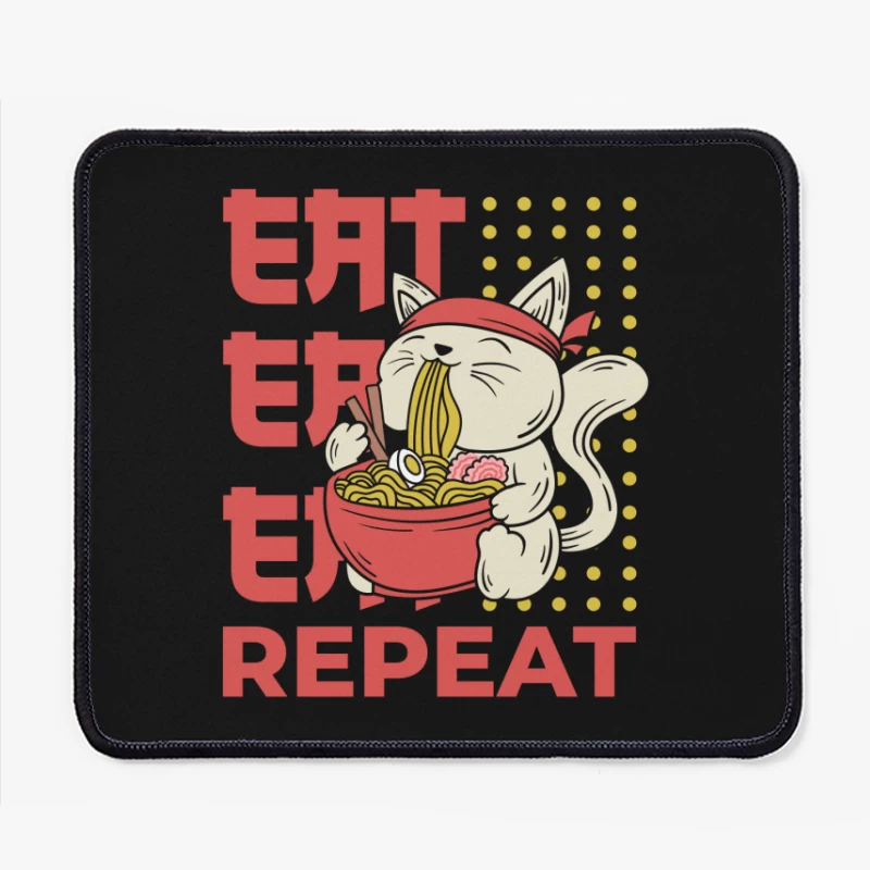 Noodle Cat Mouse Pad