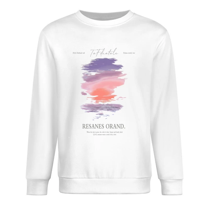 Pastellwolken über Wasser Herren Pullover Sweatshirt