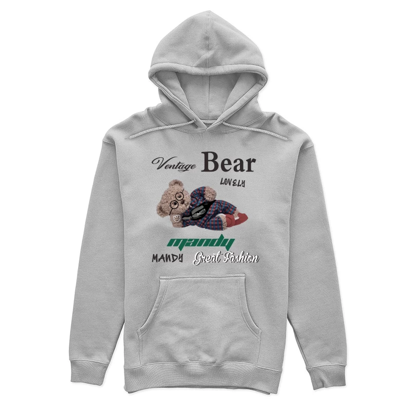 Vintage Bär mit Modeaccessoires Damen Pullover Hoodie