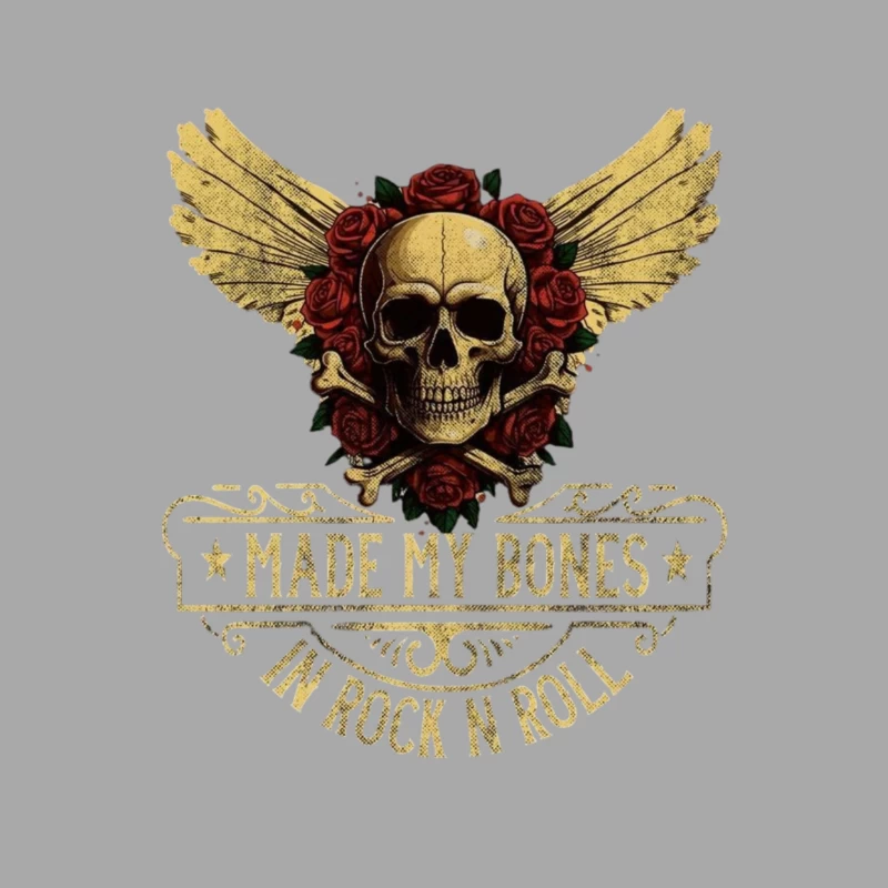 Rock and Roll Skull Design Male Pullover Hoodie
