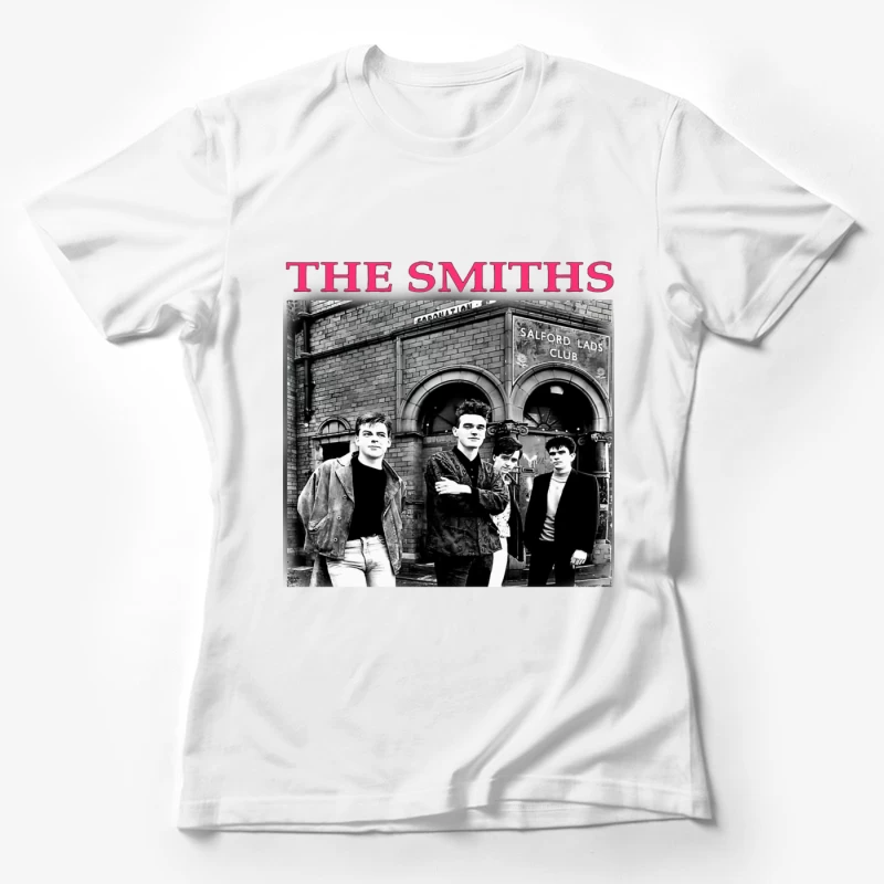 The Smiths Band Outside Historic Salford Lads Club - Iconic Black and White Photograph Female T-Shirt