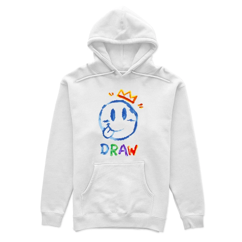 Lächelndes Gesicht mit Krone Damen Pullover Hoodie