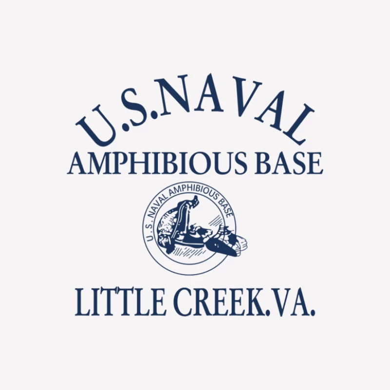 U.S. Naval Amphibious Base Little Creek Logo Herren T-Shirt