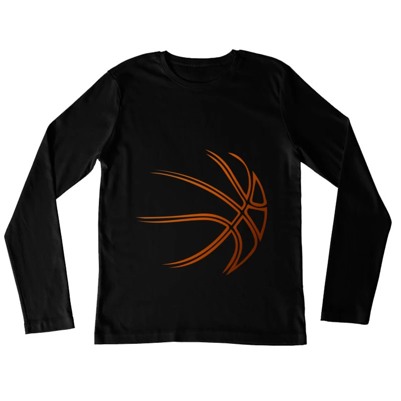 Abstraktes Basketball-Design Damen Langarm T-Shirt