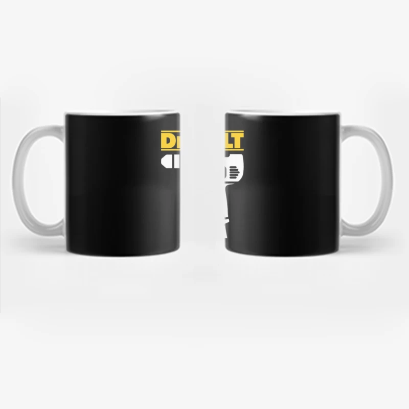 DeWalt Power Tool Drill Silhouette Design Coffee Mug