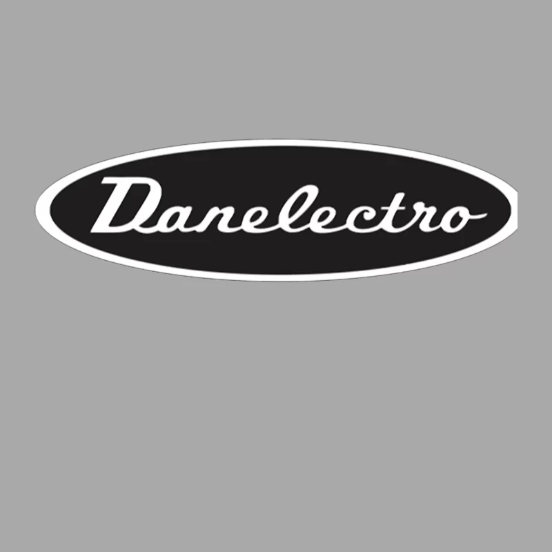 Vintage Danelectro Musical Equipment Logo in Black and White Male Pullover Hoodie