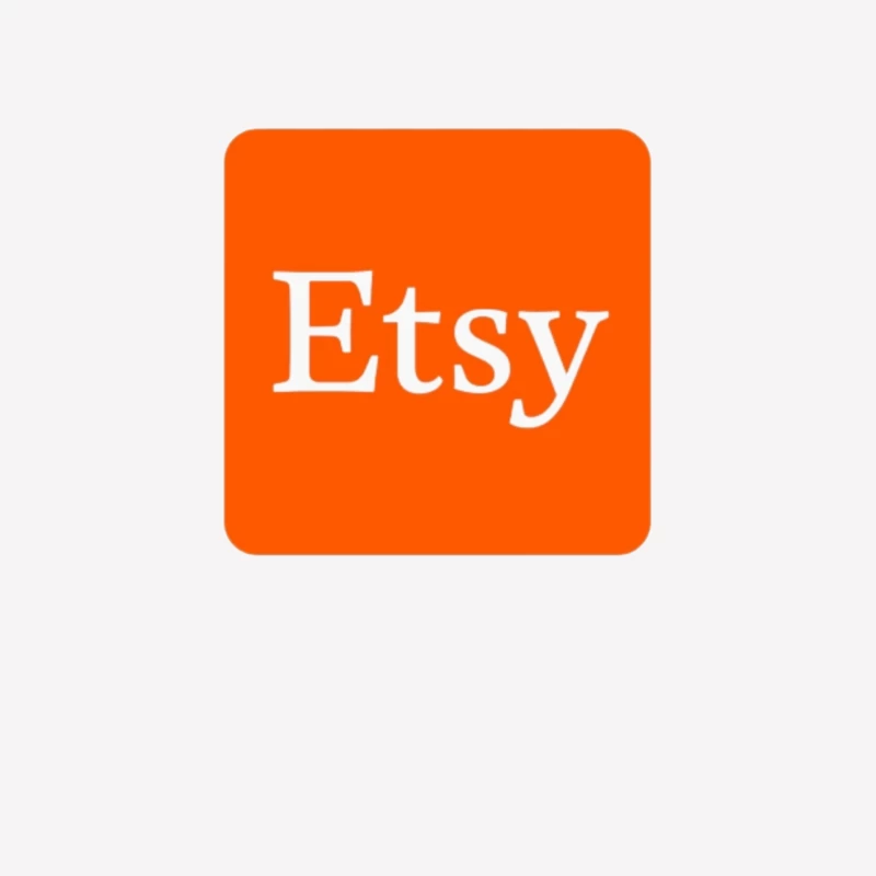 Etsy Official Logo - Orange Square E-commerce Marketplace Icon Female T-Shirt